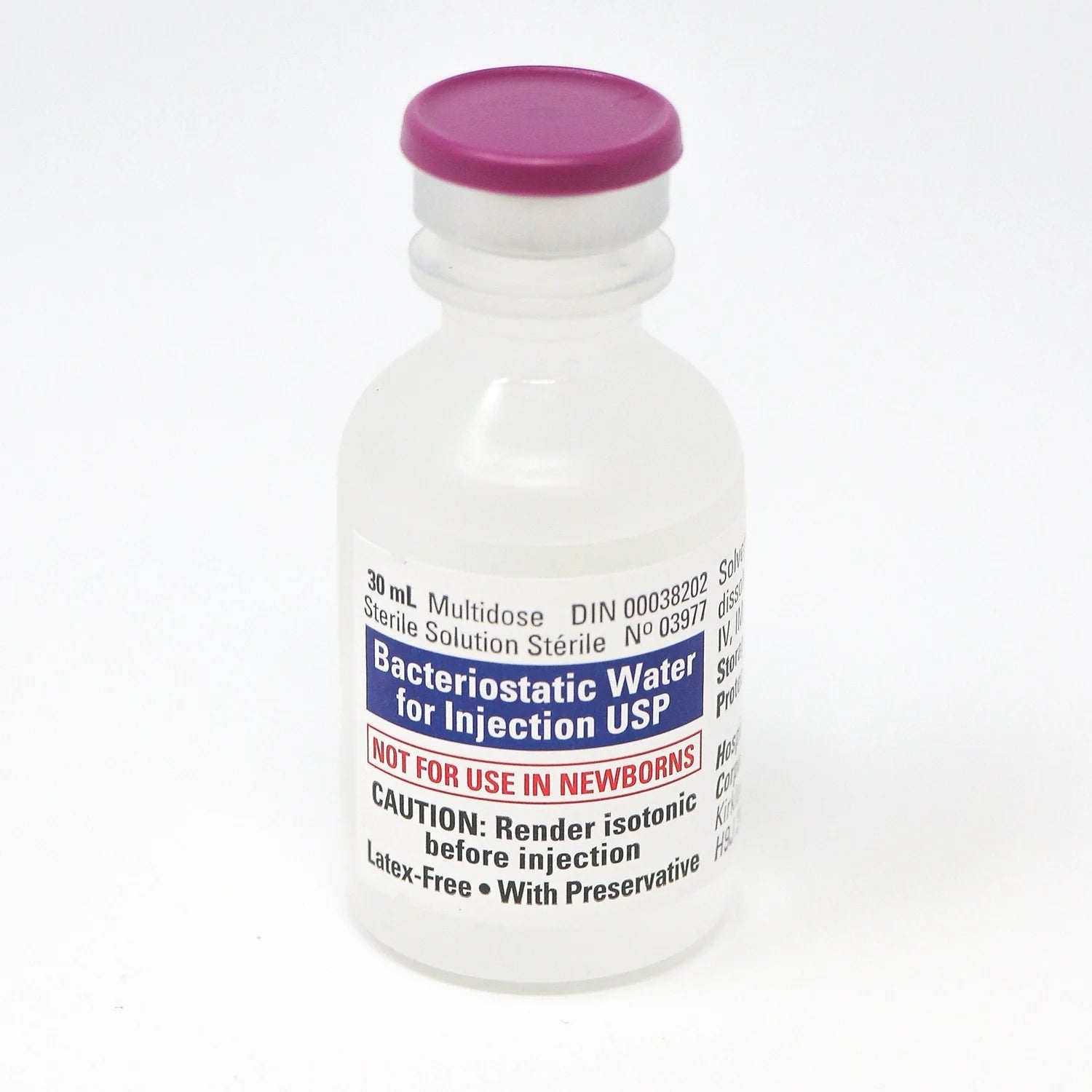 Bacteriostatic Water 30 mL – Hospira Pfizer